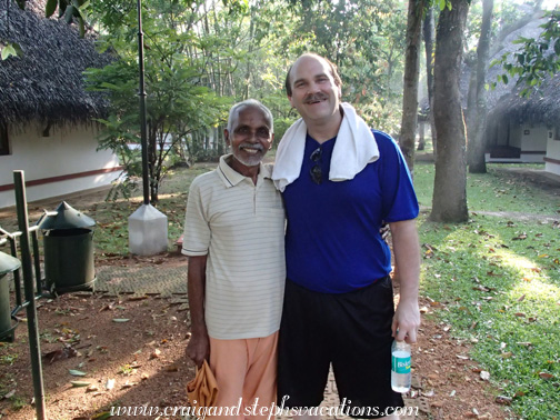Yoga master Krishna Kurup with Craig