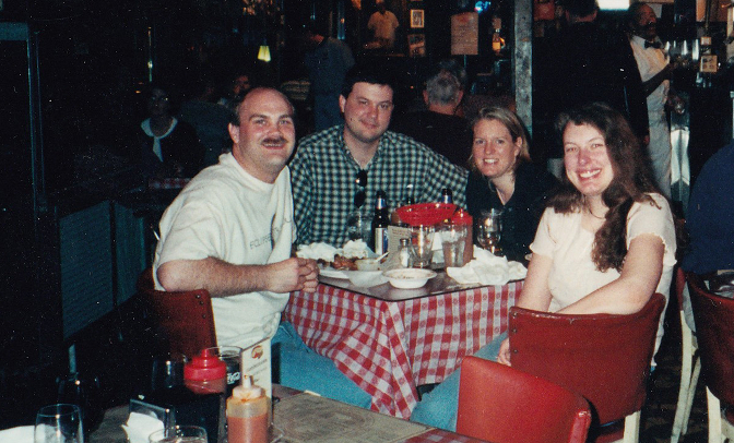 Craig, Kevin, Jenn, and Steph at Charlie Vergos' Rendezvous