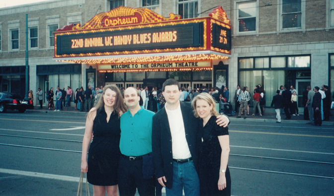 Steph, Craig, Kevin, and Jenn in front of the Orpheum Theatre prior to the Handy Awards