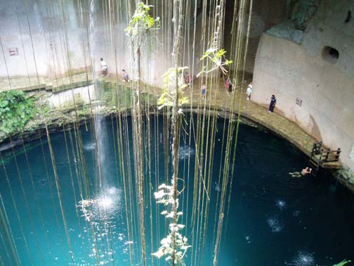Ik Kil Cenote from above Ik Kil Cenote from above