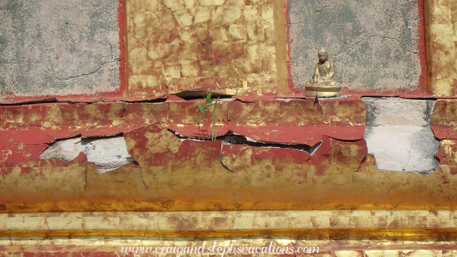 Plants grow through the foundation of Shwezigon Pagoda Plants grow through the foundation of Shwezigon Pagoda