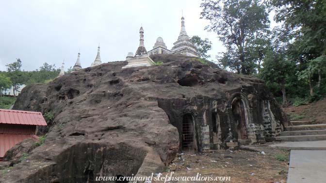 Sandstone caves and stupas of Phowin Taung