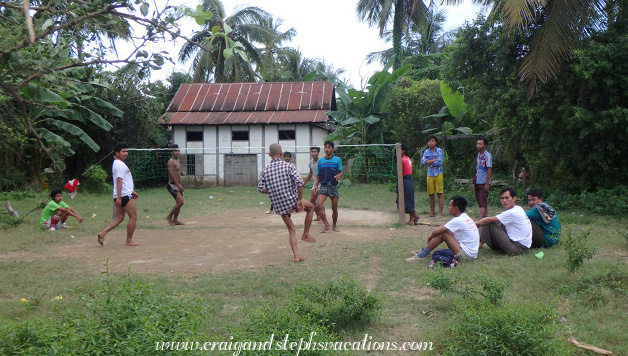 Chai Villagers play caneball