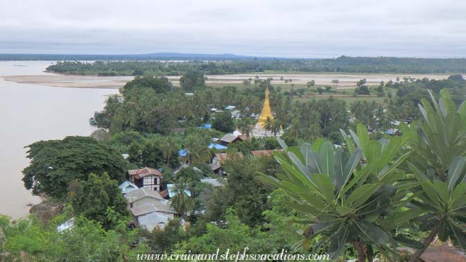 View down at the Chindwin River from Kanee monastery