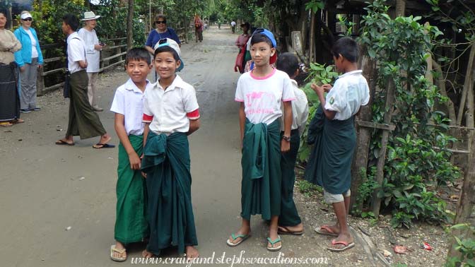 Kann Village boys heading off to school