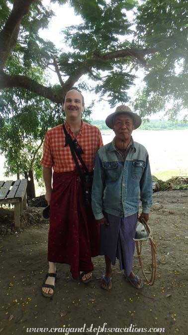 Craig and a new friend in Kann Village