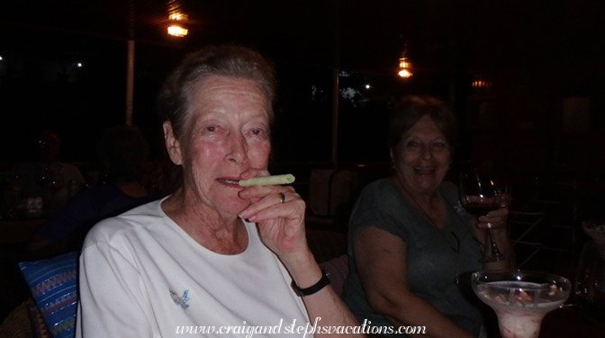 Eda pretends her cookie is a cheroot (corn husk cigar) Eda pretends her cookie is a cheroot (corn husk cigar)