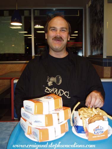A 10-pack of sliders, 2 fries, and a chicken ring