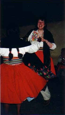 Valeria teaching Steph the huayna