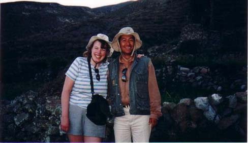 Steph and Carlos on the hike through the Uyo Uyo ruins Steph and Carlos on the hike through the Uyo Uyo ruins