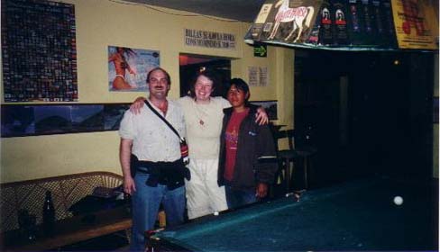 Craig, Steph, and Vidal at Norton's Rat in Cusco