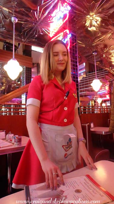 Our waitress at the Beverly Hills Diner