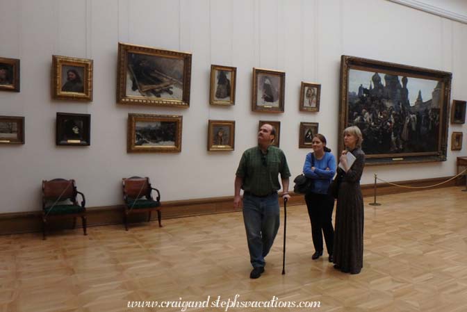 Craig, Natela, and Valiria at the Tretyakov Gallery