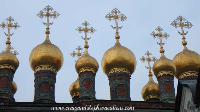 Spires of the Savior Cathedral, on the rooftop home church of the Romanovs, Cathedral Square