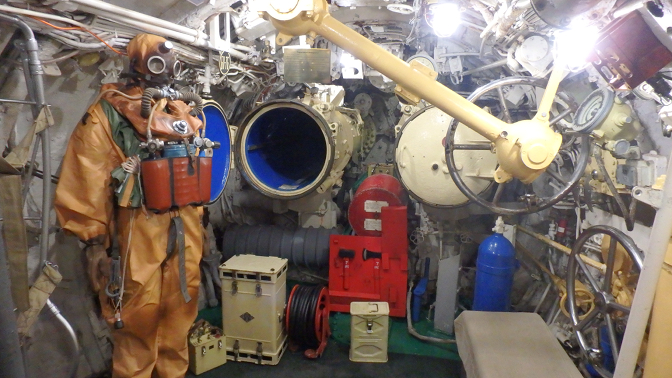 Torpedo tubes in the aft of C-189
