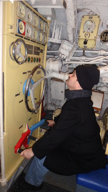 Craig at the starboard controls