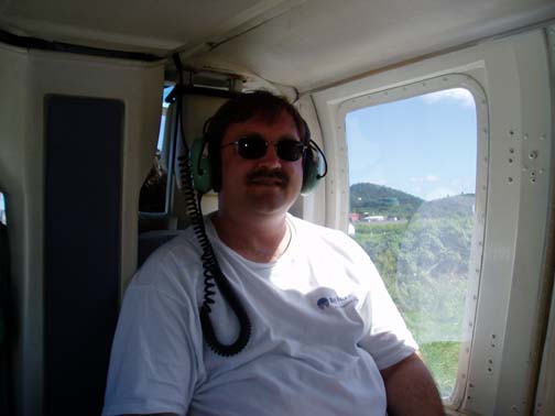 Steve in helicopter