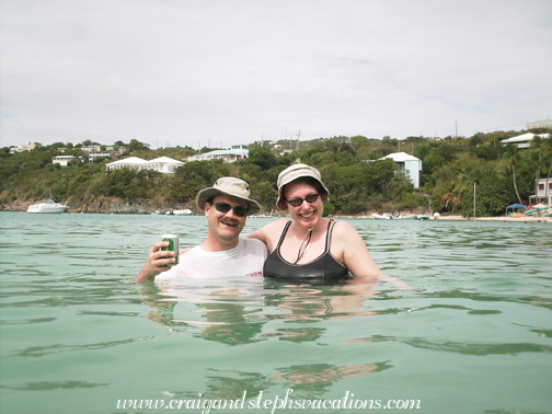 Craig and Steph swimming at Secret Harbour
