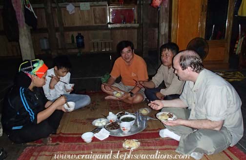 Yao mother and son, Cuong, Chuong, and Craig enjoying lunch Yao mother and son, Cuong, Chuong, and Craig enjoying lunch