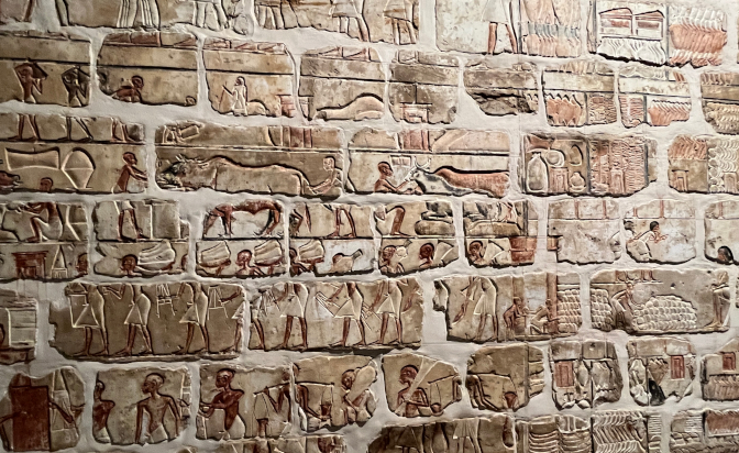Talalat limestone blocks from the Aten temples at Karnak