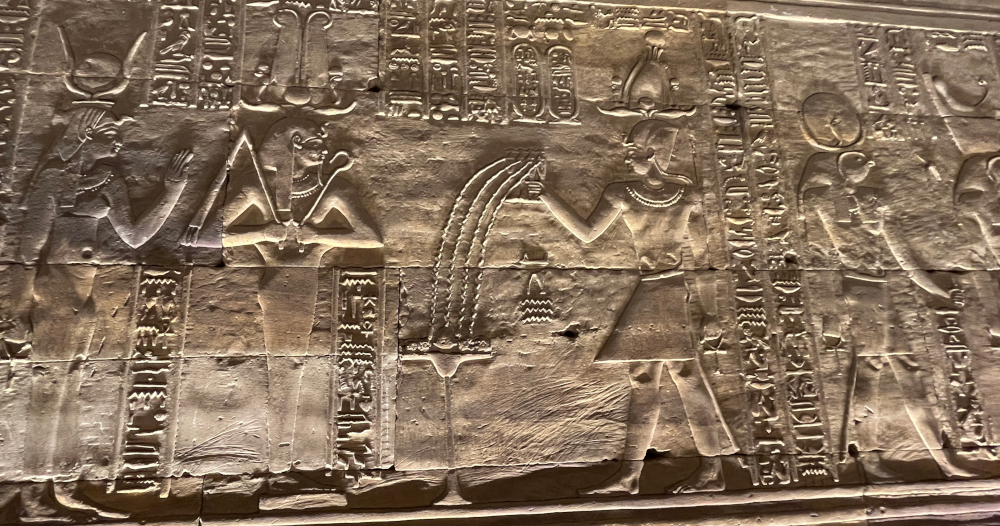Purification rituals depicted at Edfu Temple