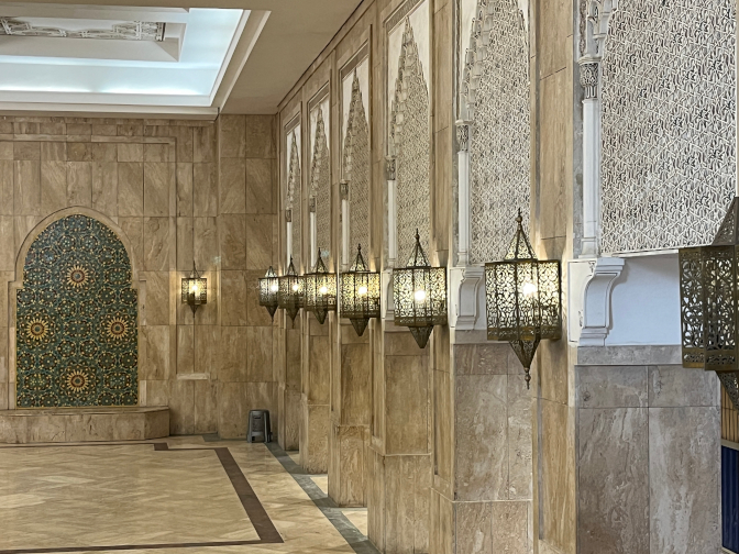 Hassan II Mosque downstairs