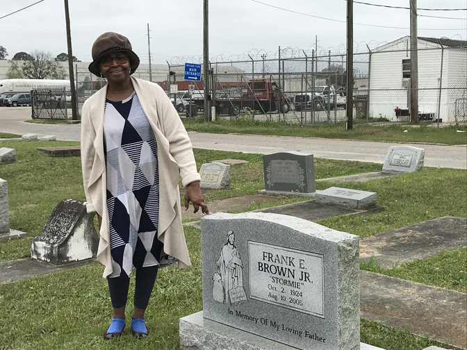 Karmilla visiting Frank's grave