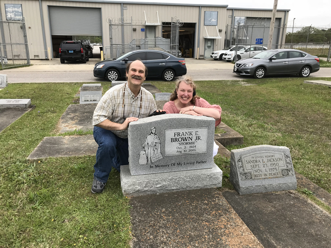 Visiting Frank's grave
