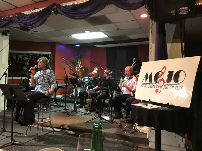 Karmilla performing at MOJO's Jazz Jambalaya