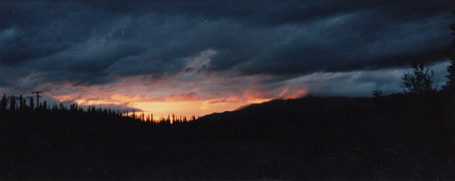 Denali late night sunset