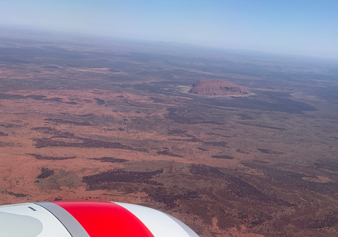 First glimpse of Uluru