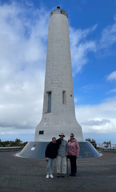 Tshering Om, Craig, and Steph at Mount Lofty Summit