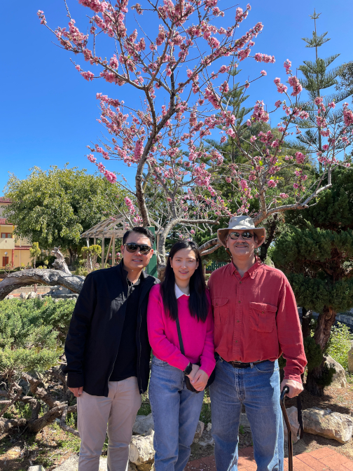 Sonam, Sonam, and Craig at Pho Quang Pagoda