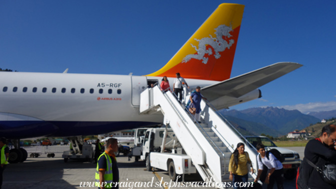 Arrival at Paro Airport
