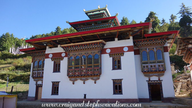 The newly renovated lhakhang The newly renovated lhakhang