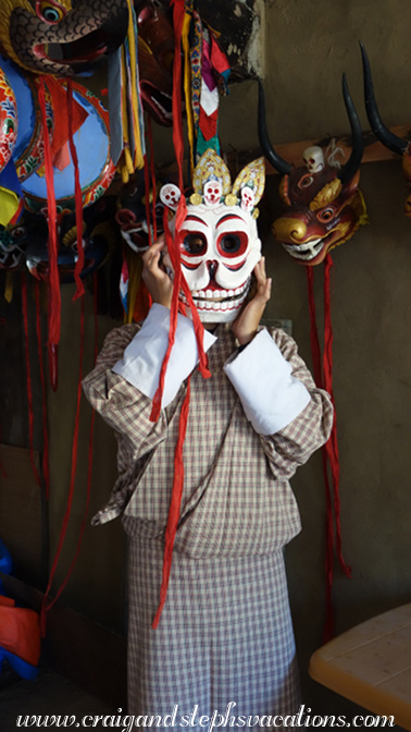 Sonam tries on a skeleton mask Sonam tries on a skeleton mask