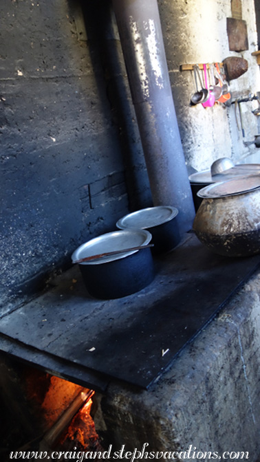 Communal kitchen where food for the festival is cooked Communal kitchen where food for the festival is cooked