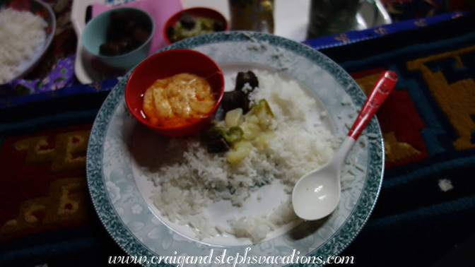 Delicious dinner lovingly prepared by Apa Delicious dinner lovingly prepared by Apa