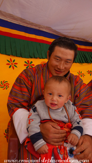 Tsechu spectators Tsechu spectators