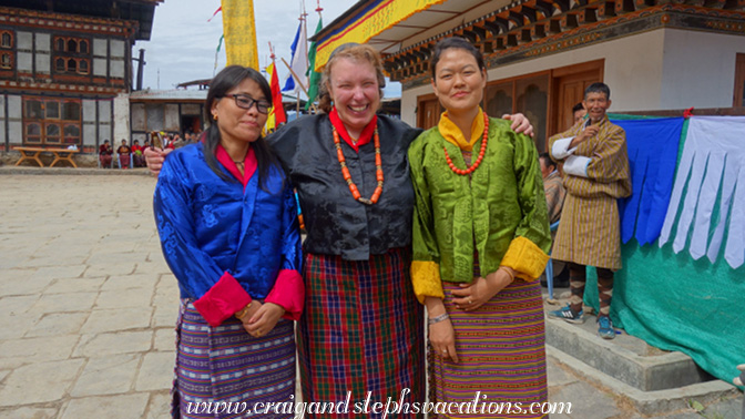 Phub Pem, Steph, and Tshering