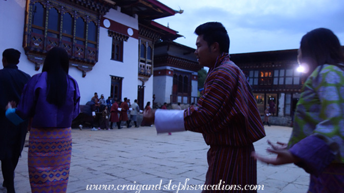 Sonam participating in the farewell dance
