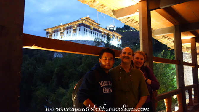 Sonam, Craig, and Steph on Nyamai Zam footbridge