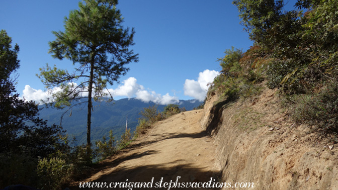 Ascending the trail