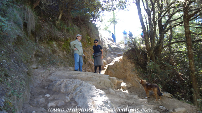Craig and Sonam take a breather in the shade