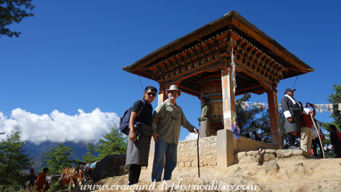 Prayer wheel along the hike to the Tiger's Nest