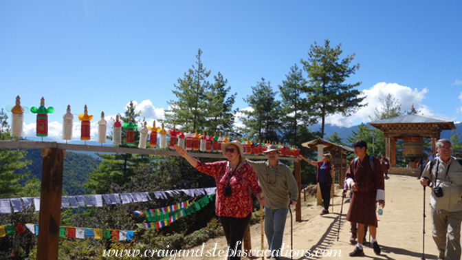 Spinning prayer wheels made from Gatorade bottles