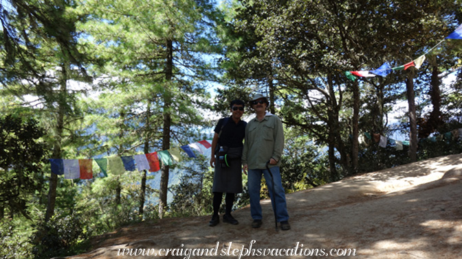 Sonam and Craig on the trail