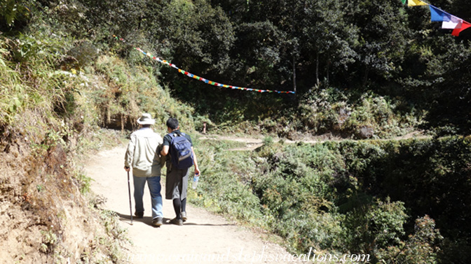 Continuing along the trail