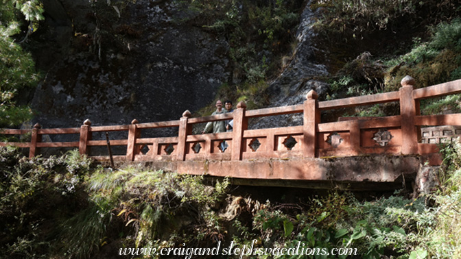 Craig and Sonam on a bridge