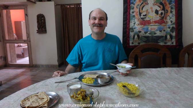 A delicious home-made lunch from Sunita